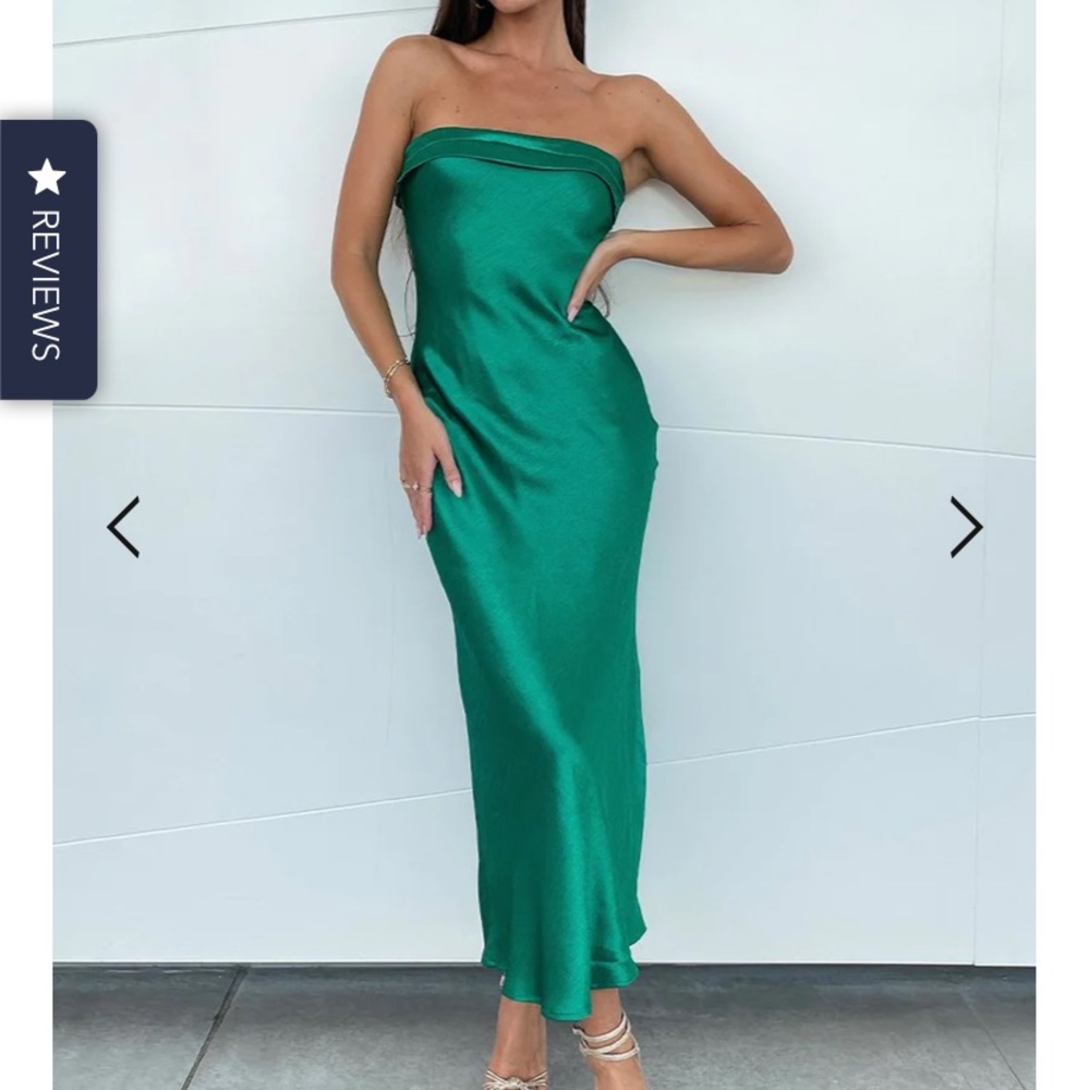 Strapless slip dress